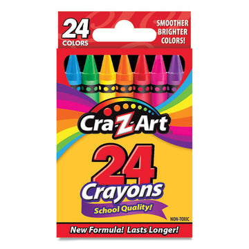 Cra-Z-Art® School Quality Crayon, Assorted Colors, 24-box freeshipping - TVN Wholesale